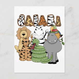 Cartão Postal Safari animal