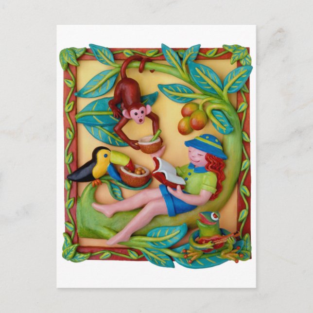 Cartão Postal Safari de selva (Frente)