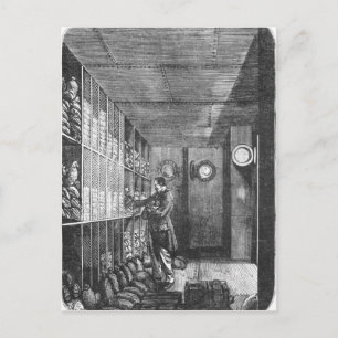 Cartão Postal Safes no Banco de França em Paris, 1897