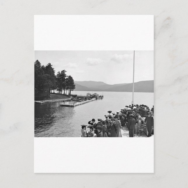 Cartão Postal Sagamore Dock, lago George: 1904 (Frente)