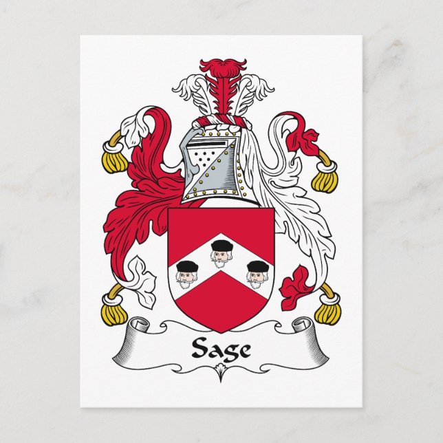 Cartão Postal Sage Family Crest (Frente)