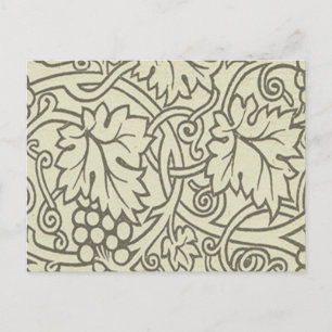 Cartão Postal Sage Green Grapevile William Morris Pattern