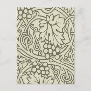 Cartão Postal Sage Green Grapevile William Morris Pattern