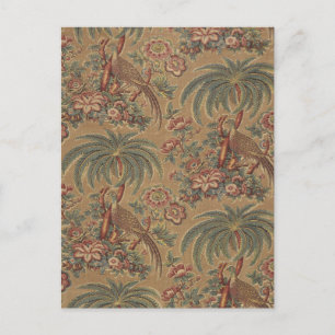 Cartão Postal Sage Verde Exótico Padrão Botânico de Palmeira de 