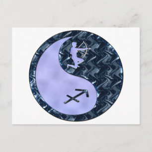 Cartão Postal Sagittarius Yin Yang