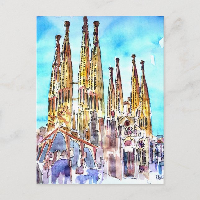 Cartão Postal Sagrada Família Barcelona (Frente)
