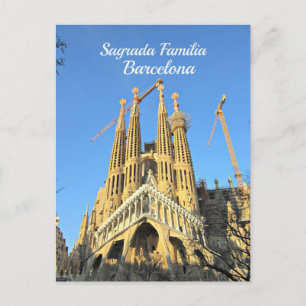 Cartão Postal Sagrada Família, Barcelona, Espanha