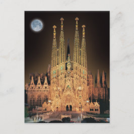 CARTÃO POSTAL SAGRADA FAMILIA BASILICA EM BARCELONA, ESPANHA.