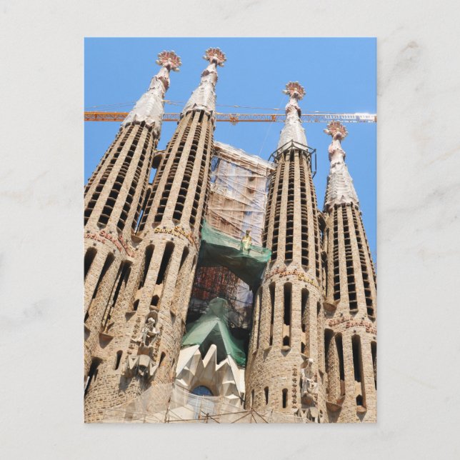 Cartão Postal Sagrada Família em Barcelona, Espanha (Frente)