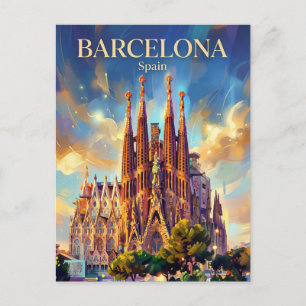 Cartão Postal Sagrada Família Espanha