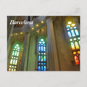 Cartão Postal Sagrada Família. Interior