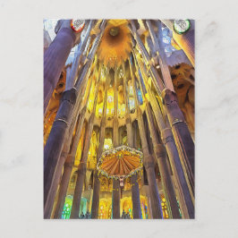 Cartão Postal Sagrada Família. Interior. Ver 22.
