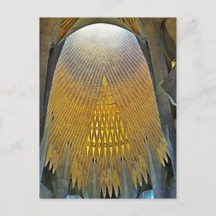 Cartão Postal Sagrada Família. Interior. Visão 14.