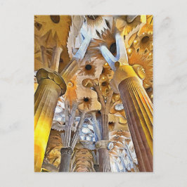 Cartão Postal Sagrada Família. Interior. Visão 16.