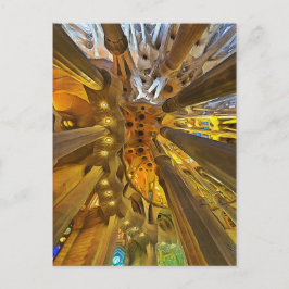 Cartão Postal Sagrada Família. Interior. Visão 26.