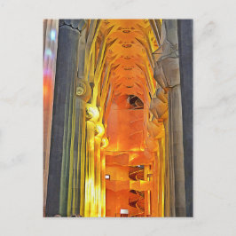 Cartão Postal Sagrada Familia.Interior. Vista 1.