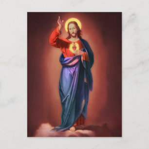 Cartão Postal Sagrado Coração de Jesus Cristo