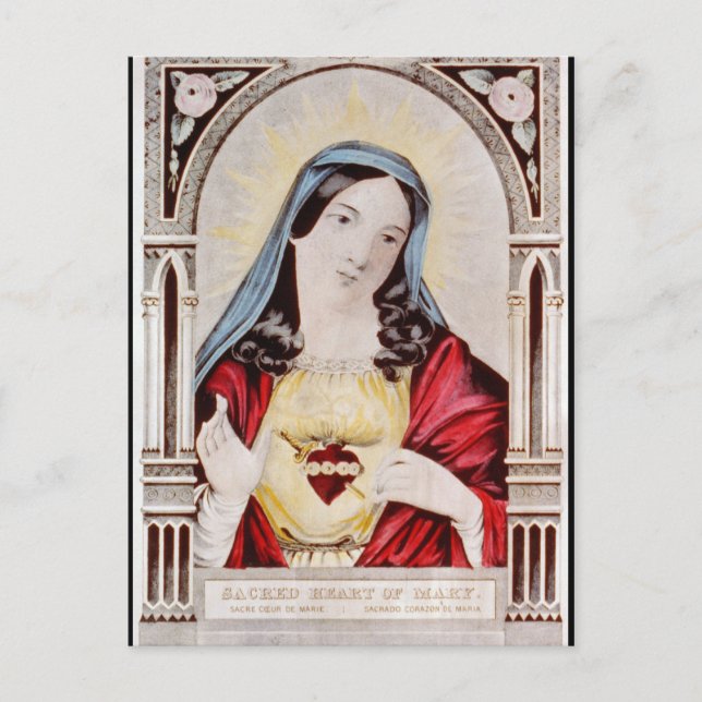 Cartão Postal Sagrado Coração de Maria (Frente)
