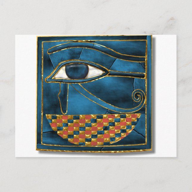 Cartão Postal Sagrado Wedjat Eye de Horus (Frente)