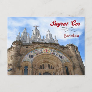 Cartão Postal Sagrat Cor, Barcelona, Espanha