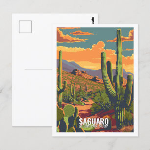 Cartão Postal Saguaro National Park Arizona EUA
