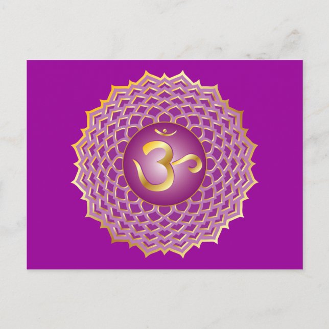 Cartão postal Sahasrara ou Crown Chakra (Frente)