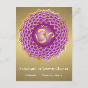 Cartão postal Sahasrara ou Crown Chakra