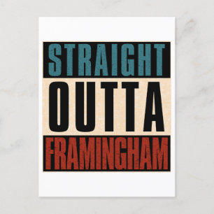 Cartão Postal Sai direto de Framingham Massachusetts MA