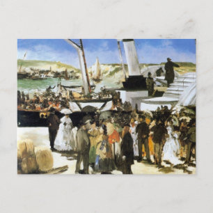 Cartão Postal Saída do vapor de Folkestone - Manet