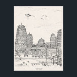 Cartão Postal Saigon Pagoda Vietnam Cityscape Pen Tinta<br><div class="desc">Capture a essência vibrante de Saigon com esta caneta refinada e arte tinteiro de paisagem citística. Apresentando um pagode detalhado em meio às ruas movimentadas, esta obra de arte traz à vida a rica herança cultural do Vietnã. Ideal para aprimorar a decoração de qualquer sala, ele faz um presente único...</div>