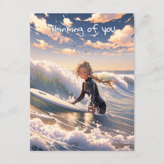 Cartão Postal Saindo para pegar uma onda