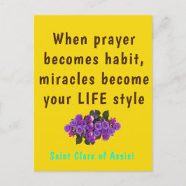Cartão Postal Saint Clare Assisi Poster