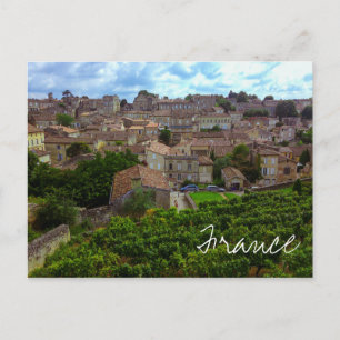 Cartão Postal Saint-Émilion França Arquitetura Francês Gironde