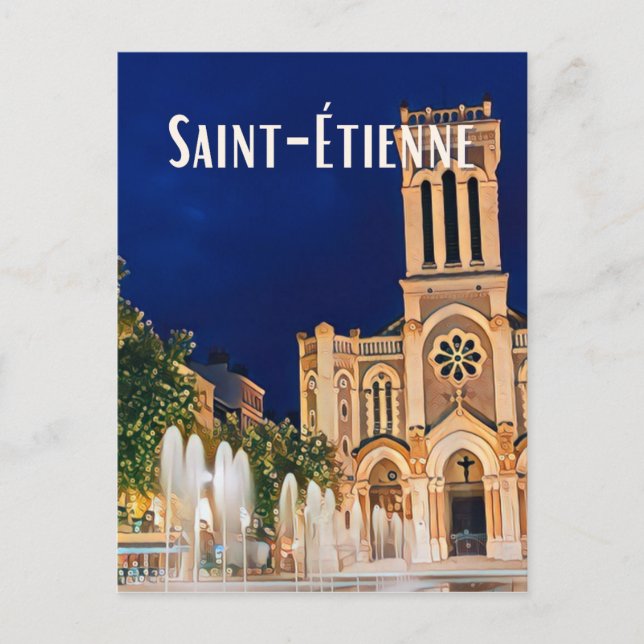 Cartão Postal Saint-Étienne Photo Vintage  (Frente)