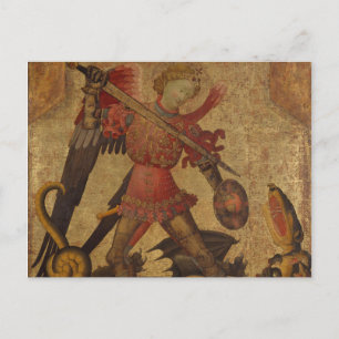 Cartão Postal Saint Michael and the Dragon