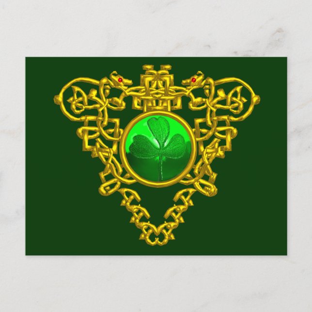 CARTÃO POSTAL SAINT PATRICK'S CELTIC HEART (Frente)