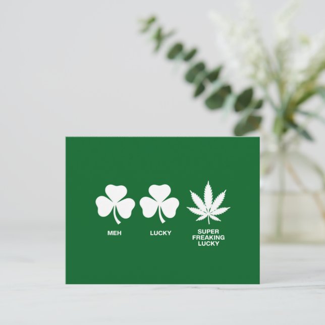 Cartão Postal Saint Patricks Funny Party for Cara (Em pé/Frente)