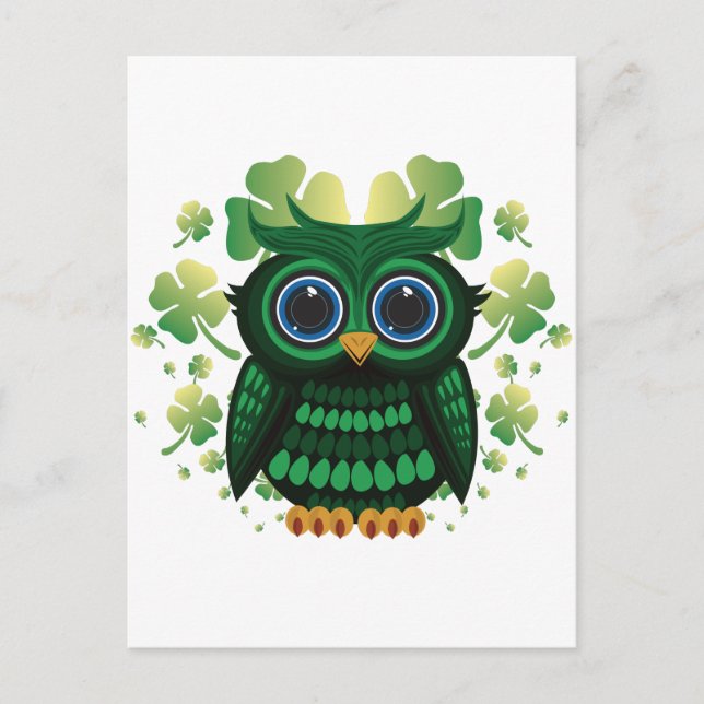 Cartão Postal Saint Patrick's Owl (Frente)