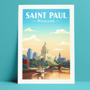 Cartão Postal Saint Paul Minnesota Antigo