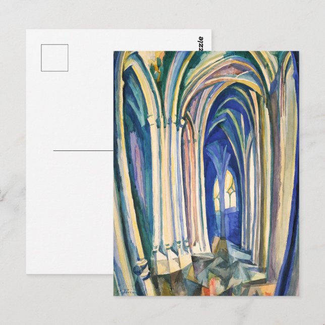 Cartão Postal Saint-Séverin | Robert Delaunay | (Frente/Verso)
