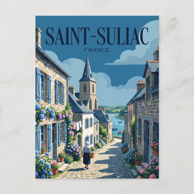 Cartão Postal Saint-Suliac França (Frente)