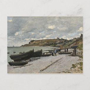 Cartão Postal Sainte-Adresse de Monet - Céu Nublado do Mar de Ba