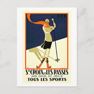 Cartão Postal Sainte Croix Les Rass Ski Sports Viagem