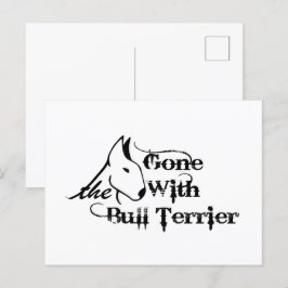 Cartão Postal Saiu com os amantes do cão BULL TERRIER