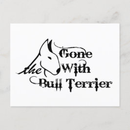 Cartão Postal Saiu com os amantes do cão BULL TERRIER