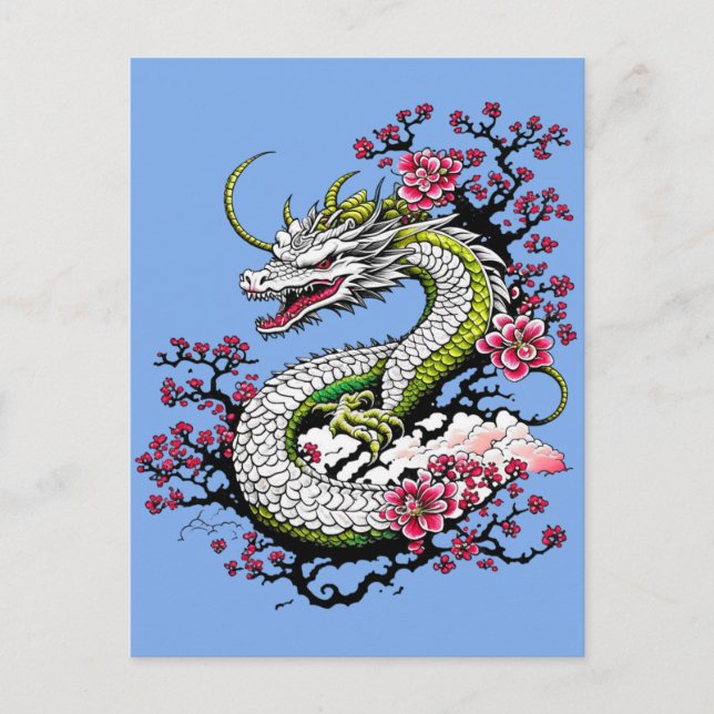 Cartão Postal Sakura Dragon (Frente)