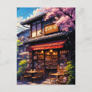Cartão Postal Sakura Kissa - Café Flor de Cerejeira