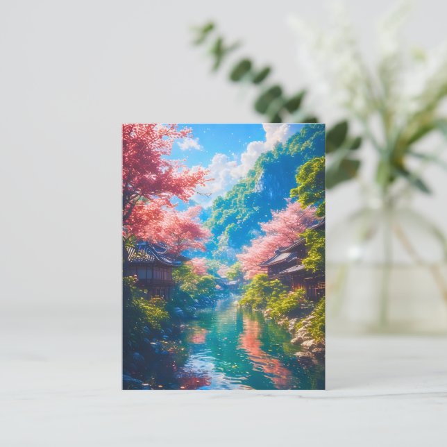 Cartão Postal Sakura Utsuru Seiryū  (Em pé/Frente)