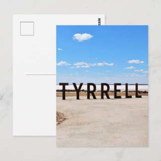 Cartão Postal Sal e Céu no Lago Tyrrell Austrália