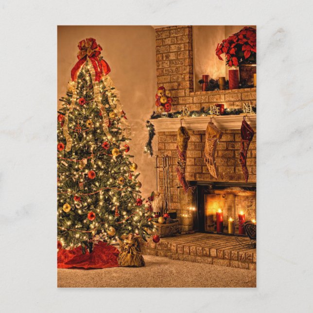 Cartão Postal Sala de Árvore do Natal (Frente)